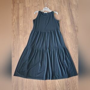 Zenana Outfitters Black Tiered Maxi Dress